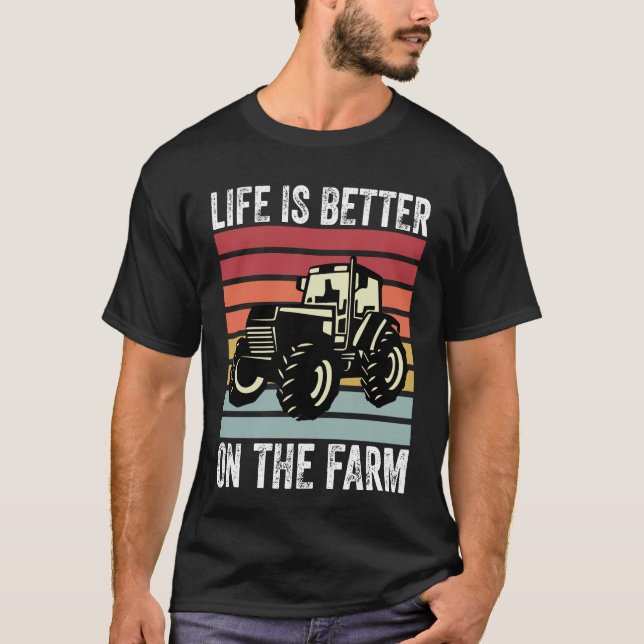 Das Leben auf dem Bauernhof ist besser - Farmliebh T-Shirt (Vorderseite)