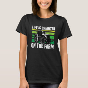 Das Leben auf dem Bauernhof ist heller Traktor La T-Shirt