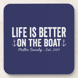 Das Leben auf dem Schiff ist besser | Navy Beverag Getränkeuntersetzer