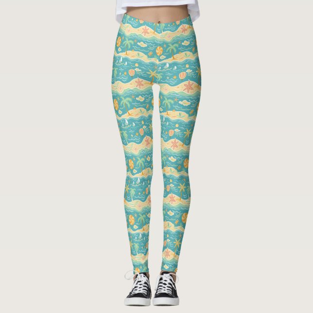 Das Leben auf der Insel ist ein Synonym für das Le Leggings (Vorderseite)