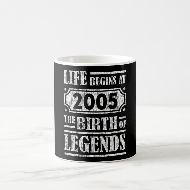 Das Leben beginnt 2005 mit der Geburt des 20. Gebu Kaffeetasse (Mittel)