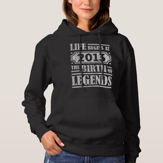 Das Leben beginnt 2013 mit der Geburt der Legende  Hoodie (Vorderseite)