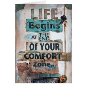 Das Leben beginnt am Ende der Komfort-Zone-Collage