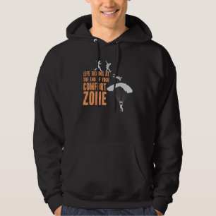 Das Leben beginnt am Ende Ihrer Komfort-Zone Skydi Hoodie