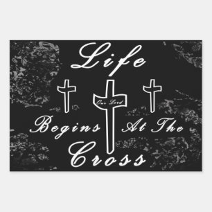 Das Leben beginnt am Kreuz Geschenkpapier Set