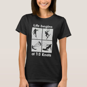 Das Leben beginnt bei 15 Knoten Lifestyle Vintage  T-Shirt