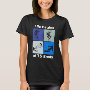 Das Leben beginnt bei 15 Knoten Lifestyle Vintage T-Shirt