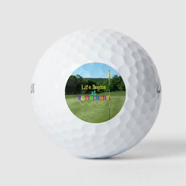 Das Leben beginnt bei der Bezahlung - Golf spielen Golfball (Vorderseite)