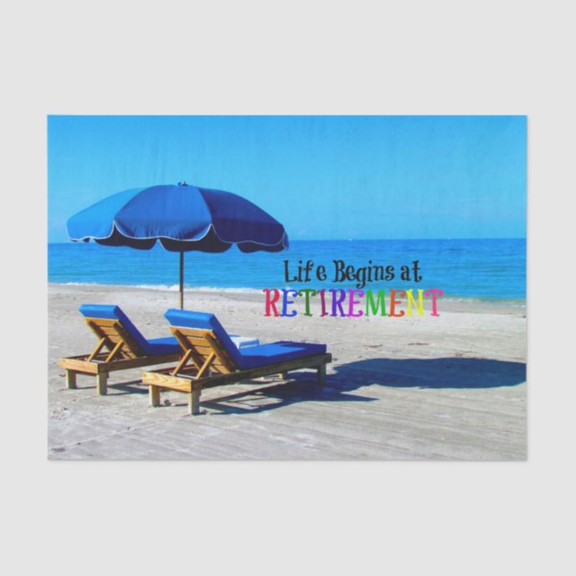 Das Leben beginnt bei der Rente Seidenpapier (Vorderseite)