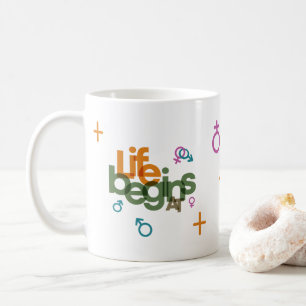 Das Leben beginnt bei (individuell anpassen) Kla Kaffeetasse