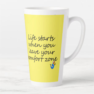Das Leben beginnt ... Latte-Tasse Milchtasse