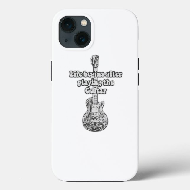 Das Leben beginnt nach dem Gitarrenspiel. Case-Mate iPhone Hülle (Rückseite)
