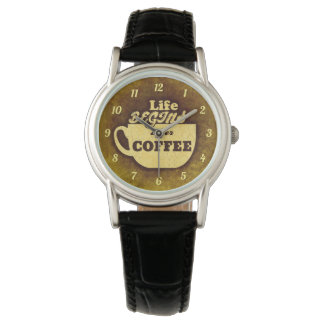 Das Leben beginnt nach dem Kaffee Armbanduhr