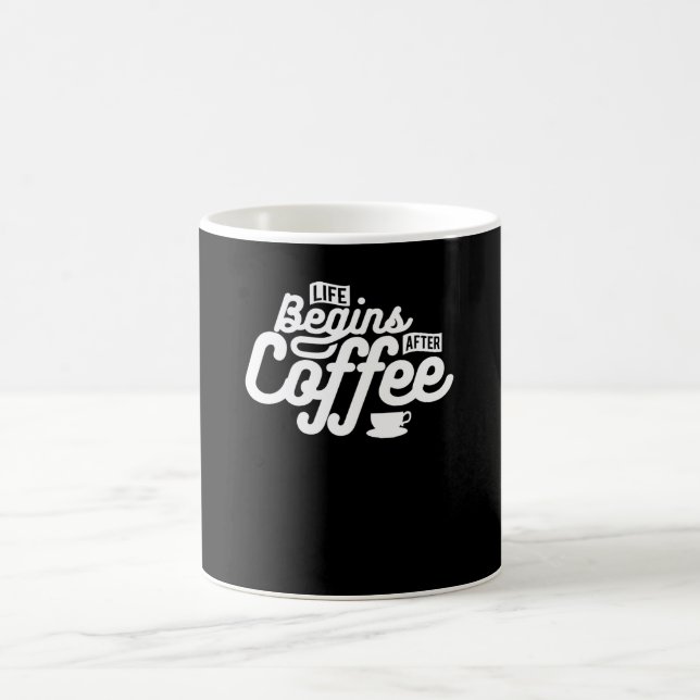 Das Leben beginnt nach dem Kaffee Kaffeetasse (Mittel)