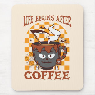 Das Leben beginnt nach dem Kaffee Mousepad