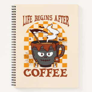 Das Leben beginnt nach dem Kaffee Notizbuch