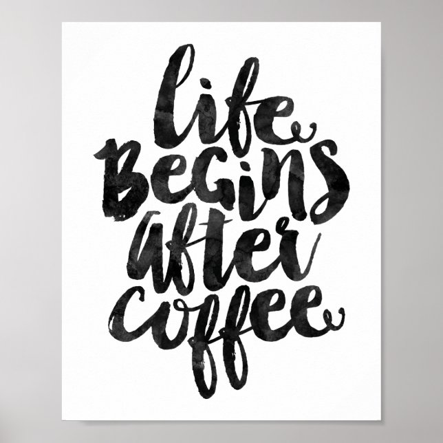 Das Leben beginnt nach dem Kaffee Poster (Vorne)