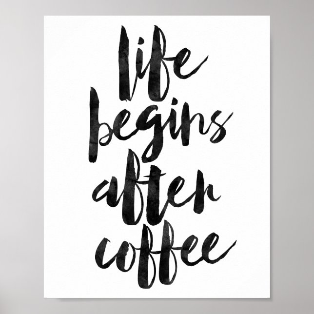Das Leben beginnt nach dem Kaffee Poster (Vorne)