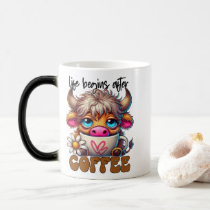 Das Leben beginnt nach dem Kaffee Verwandlungstasse