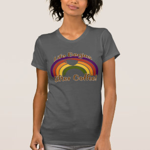 Das Leben beginnt nach dem Kaffee - Vintager Regen T-Shirt
