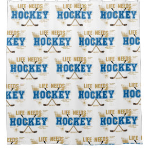 Das Leben benötigt Hockey-Badezimmer-Hockey-Stöc Duschvorhang
