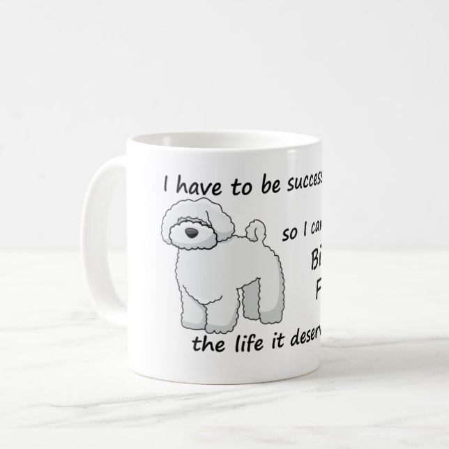 Das Leben Bichon Frise verdient Kaffeetasse (Vorderseite Links)