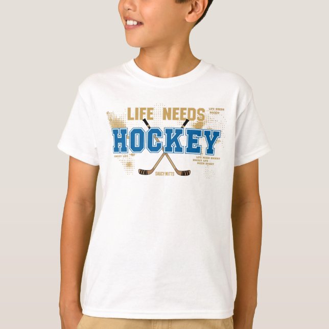 Das Leben braucht Jugend Hockey T-Shirt (Vorderseite)