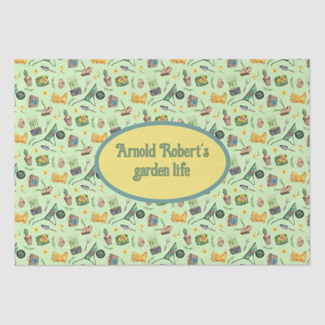 Das Leben der farbenfrohen Gärtner Seidenpapier (Vorderseite)