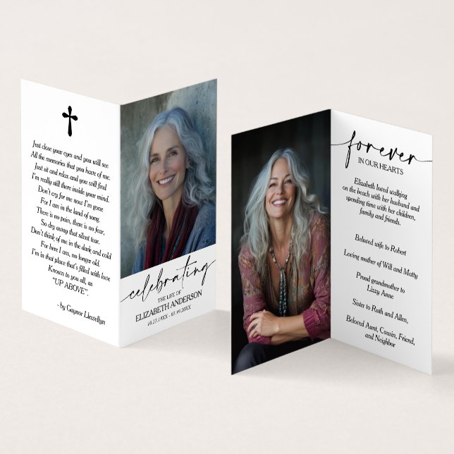 Das Leben der Gedenkkarte Visitenkarten (Innenseite und Außenseite)