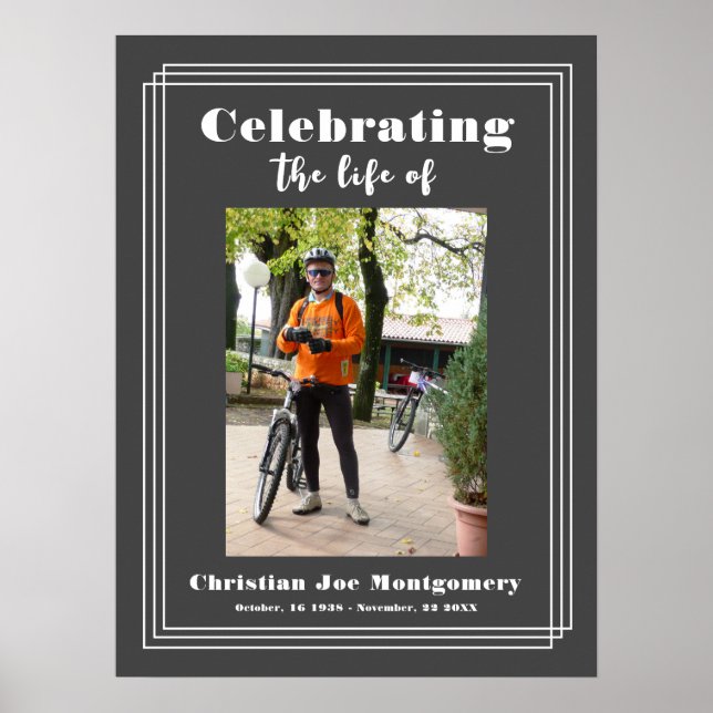 Das Leben der Gray Foto Beerdigung feiern Poster (Vorne)