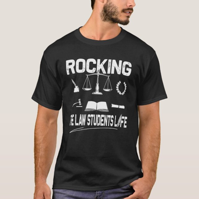 Das Leben der Jurastudenten - Funny Law Student_ T-Shirt (Vorderseite)