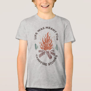Das Leben der Kinder war für Lagerfeuergeschichten Tri-Blend Shirt