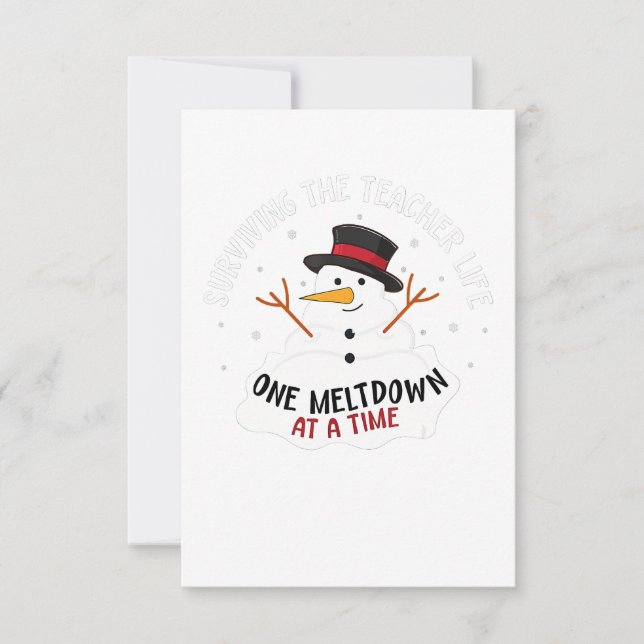 Das Leben der Lehrer zu überleben, eine Melzension Dankeskarte (Vorderseite)