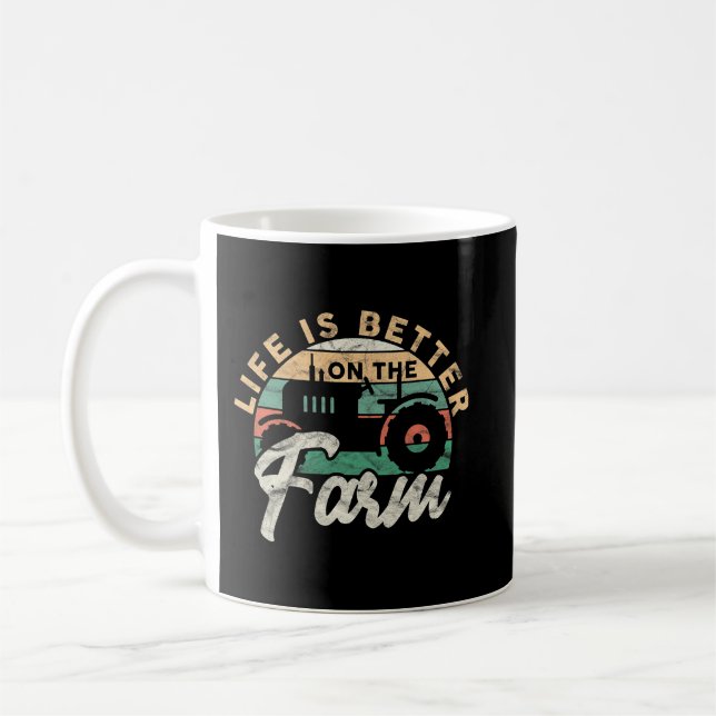 Das Leben der Mütter ist auf der landwirtschaftlic Kaffeetasse (Links)