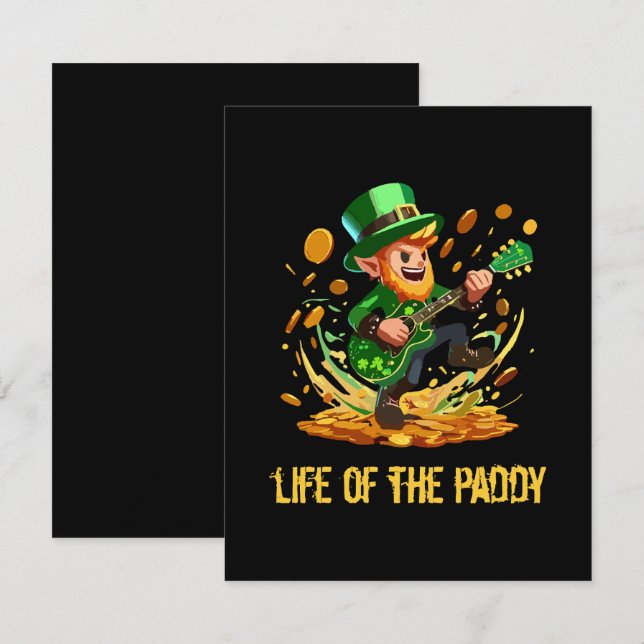 Das Leben der Paddy, St. Patrick's Day Begleitkarte (Vorne/Hinten)