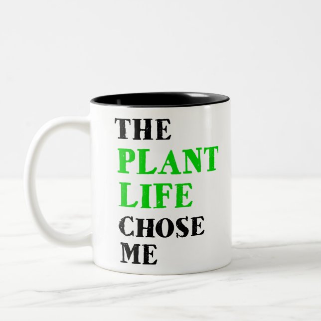 das Leben der Pflanze wählte mich aus Zweifarbige Tasse (Links)