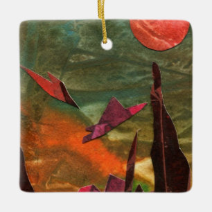 Das Leben der Science-Fiction-Alien "Fire Birds" f Keramikornament