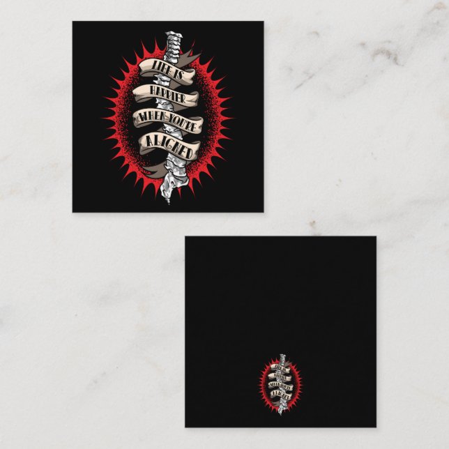 Das Leben des Chiropraktors ist glücklicher, wenn  Mitteilungskarte (Vorne/Hinten)