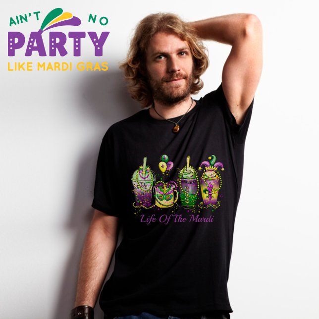 Das Leben des Mardi Gras farbenfroher T - Shirt (Von Creator hochgeladen)
