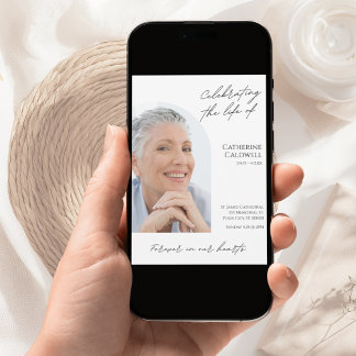 Das Leben des Minimalistischen Arch-Fotos würdigen Einladung