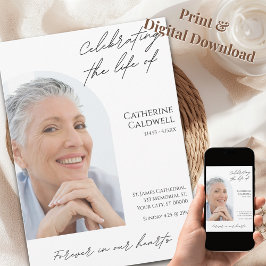 Das Leben des Minimalistischen Arch-Fotos würdigen Einladung