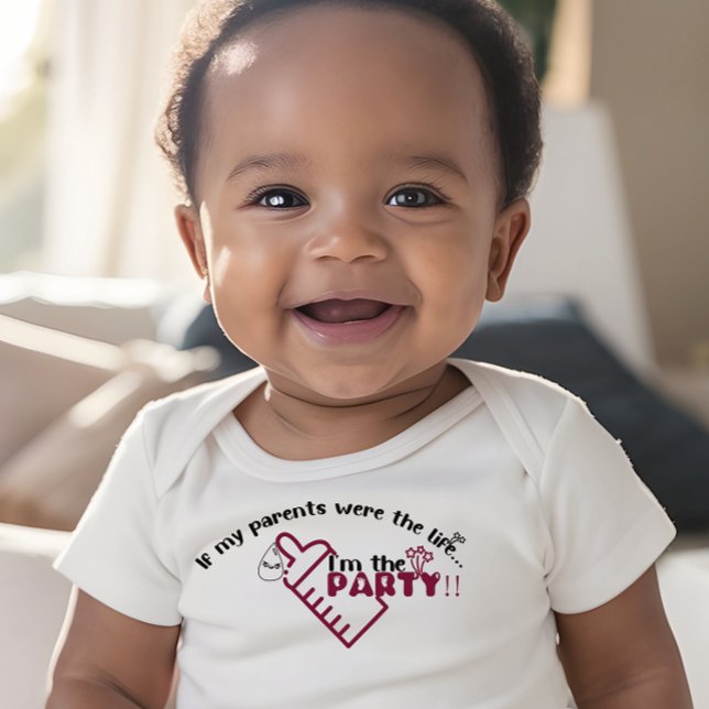 Das Leben des Party! Fun Zitat | Baby Strampler (Von Creator hochgeladen)