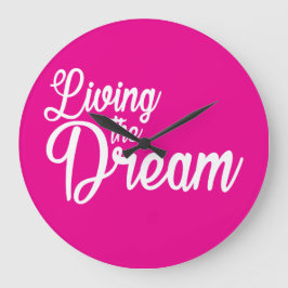 Das Leben des Traums Inspiration Motivierend Große Wanduhr