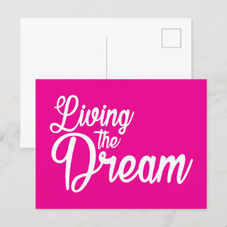 Das Leben des Traums Inspiration Motivierend Postkarte