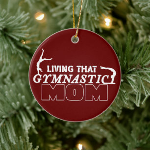 Das Leben dieser Gymnastik Mama, Gymnastik Lover Keramik Ornament