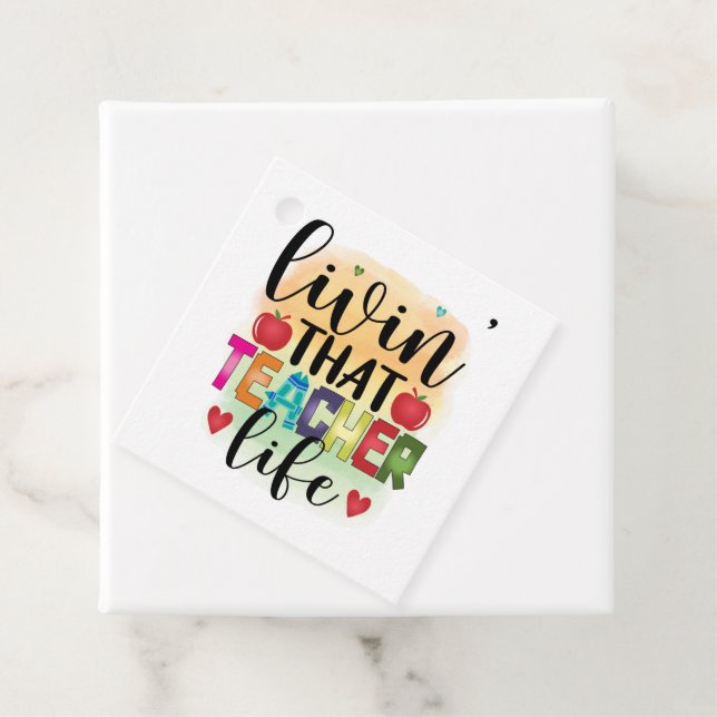 Das Leben dieses Lehrers - Geschenk für Lehrer Geschenkanhänger (Beispiel)