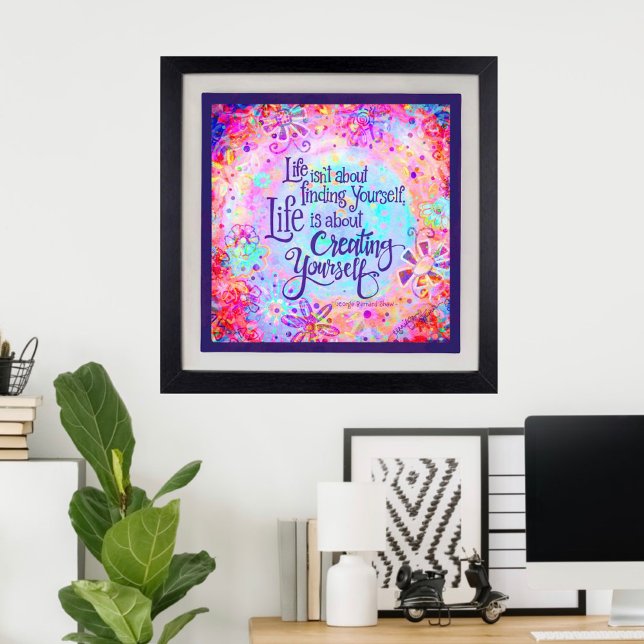 Das Leben dreht sich darum, sich selbst zu schaffe Fotodruck (Von Creator hochgeladen)