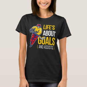 Das Leben dreht sich um die Ziele Eishockey Boys G T-Shirt