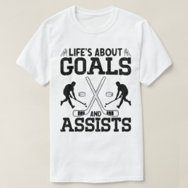 Das Leben dreht sich um Ziele und hilft Hockey Lov T-Shirt