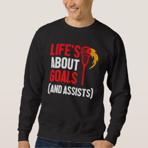 Das Leben dreht sich um Ziele und unterstützt Spor Sweatshirt